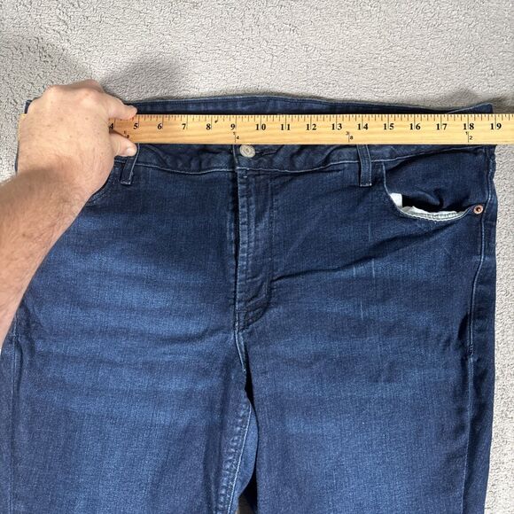 Old Navy Jeans Women’s Plus Size 20 Mid Rise Rockstar Super Skinny Dark Wash - Picture 4 of 11